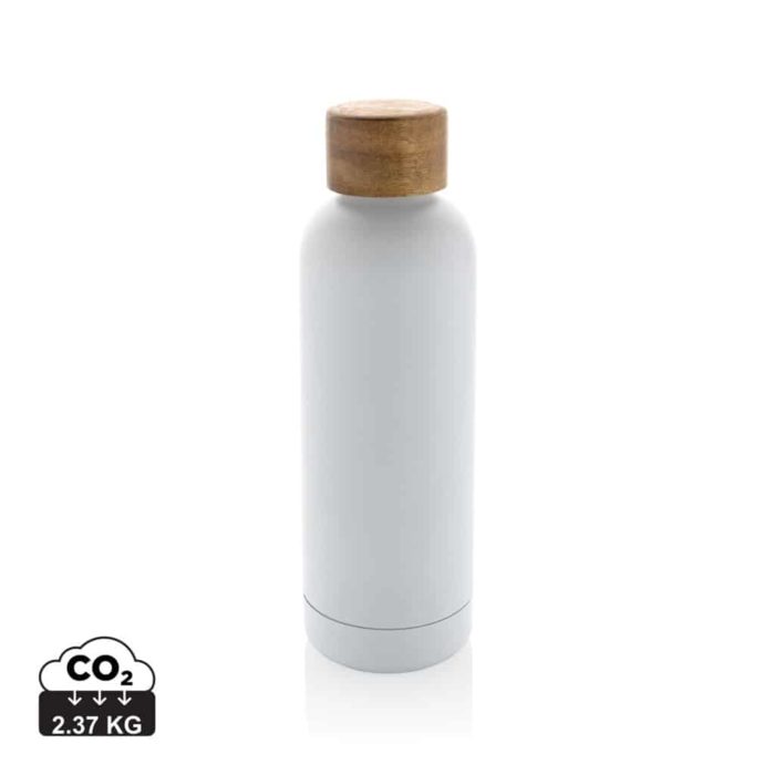 Bouteilles d'eau durables couleur blanc en Acier inoxydable recyclé