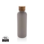 Bouteilles d'eau durables couleur gris en Acier inoxydable recyclé