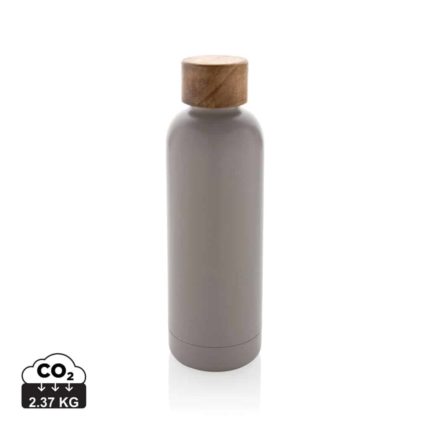 Bouteilles d'eau durables couleur gris en Acier inoxydable recyclé