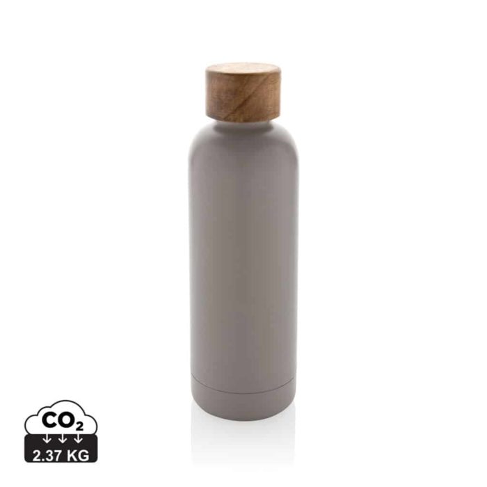 Bouteilles d'eau durables couleur gris en Acier inoxydable recyclé