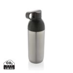 Bouteilles d'eau durables couleur argent en Acier inoxydable recyclé