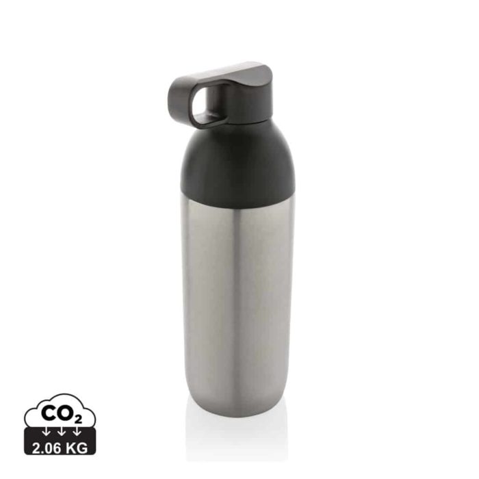 Bouteilles d'eau durables couleur argent en Acier inoxydable recyclé