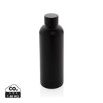 Bouteilles d'eau durables couleur noir en Acier inoxydable recycléde la marque XD Collection