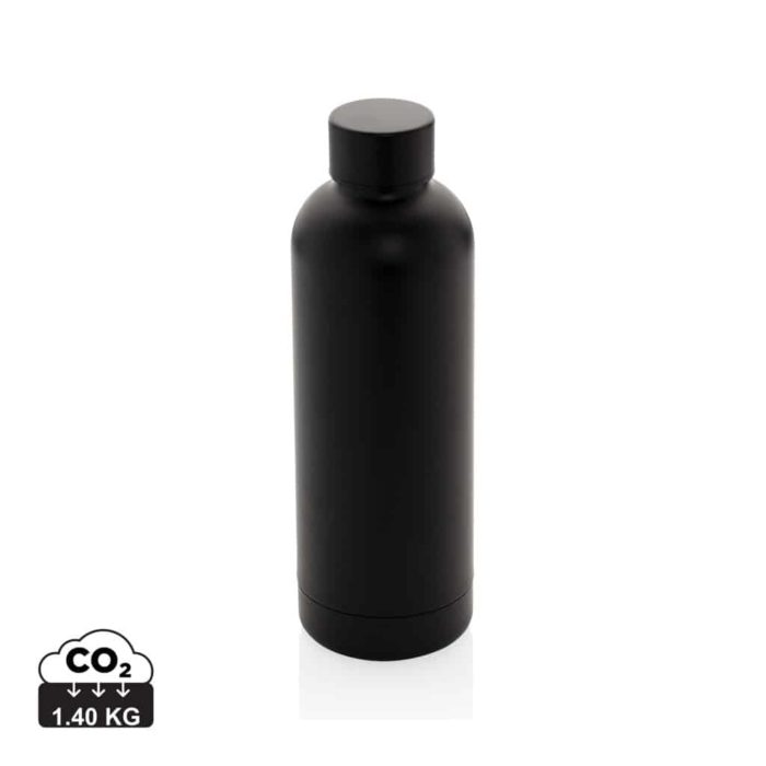 Bouteilles d'eau durables couleur noir en Acier inoxydable recycléde la marque XD Collection