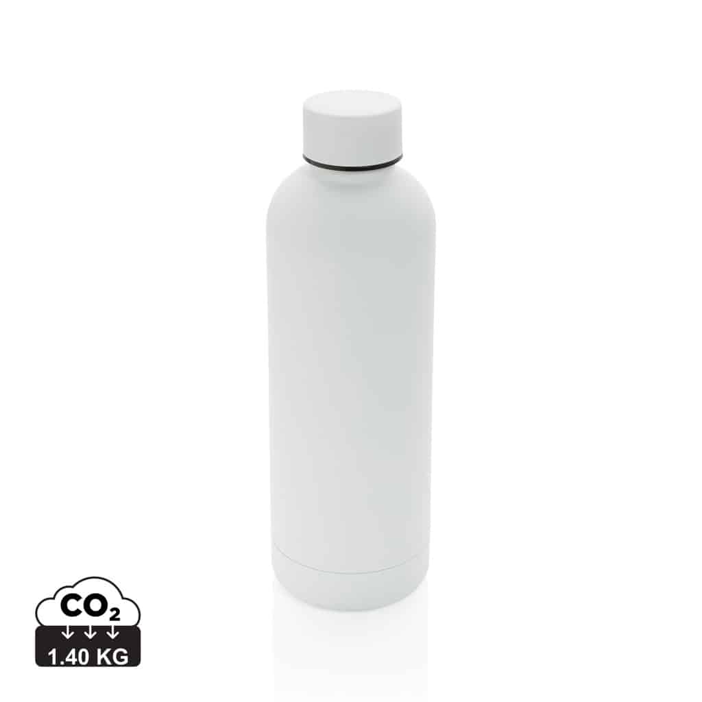 bouteilles_d'eau_durables_xd_collection_acier_inoxydable_recyclé_blanc Bouteilles d'eau durables couleur blanc en Acier inoxydable recycléde la marque XD Collection