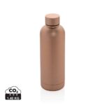 Bouteilles d'eau durables couleur marron en Acier inoxydable recycléde la marque XD Collection