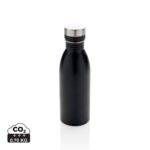 Bouteilles d'eau durables couleur noir en Acier inoxydable recycléde la marque XD Collection