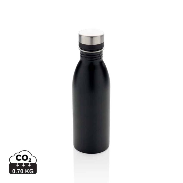 Bouteilles d'eau durables couleur noir en Acier inoxydable recycléde la marque XD Collection