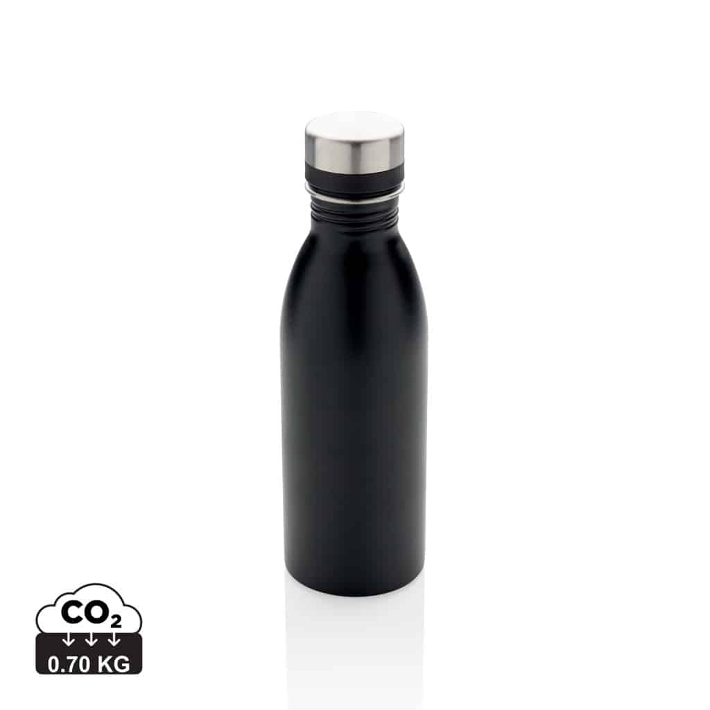bouteilles_d'eau_durables_xd_collection_acier_inoxydable_recyclé_noir Bouteilles d'eau durables couleur noir en Acier inoxydable recycléde la marque XD Collection