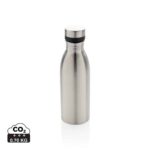 Bouteilles d'eau durables couleur argent en Acier inoxydable recycléde la marque XD Collection