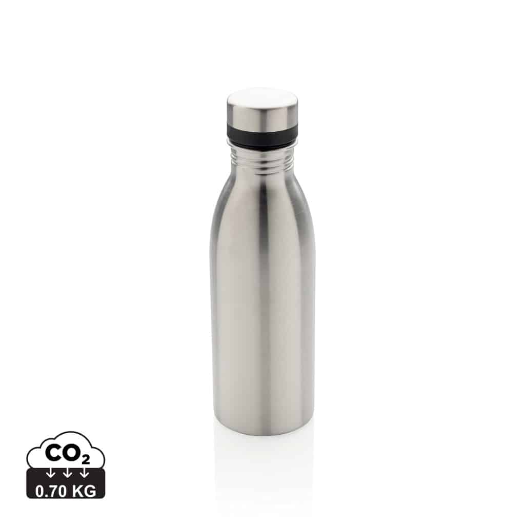 bouteilles_d'eau_durables_xd_collection_acier_inoxydable_recyclé_argent Bouteilles d'eau durables couleur argent en Acier inoxydable recycléde la marque XD Collection