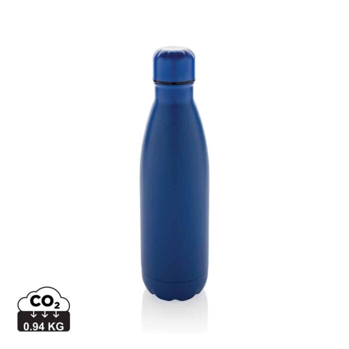 Bouteilles d'eau durables couleur bleu en Acier inoxydable recyclé