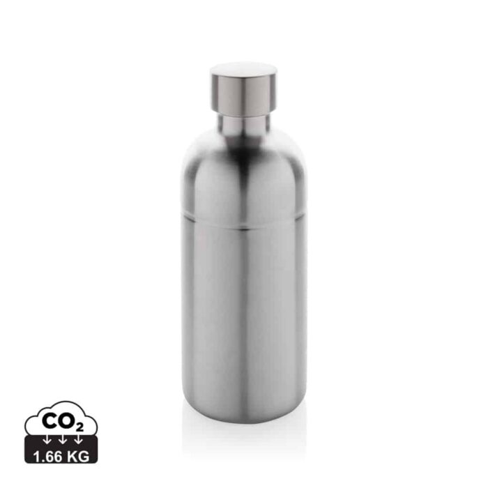 Bouteilles d'eau durables couleur argent en Acier inoxydable recycléde la marque XD Xclusive