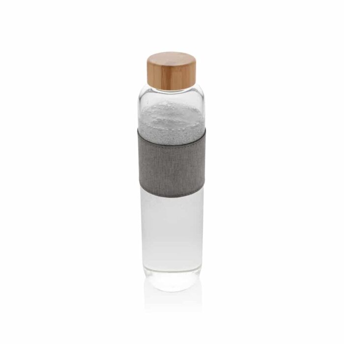 Bouteille en verre avec couvercle en bambou Impact – Image 2