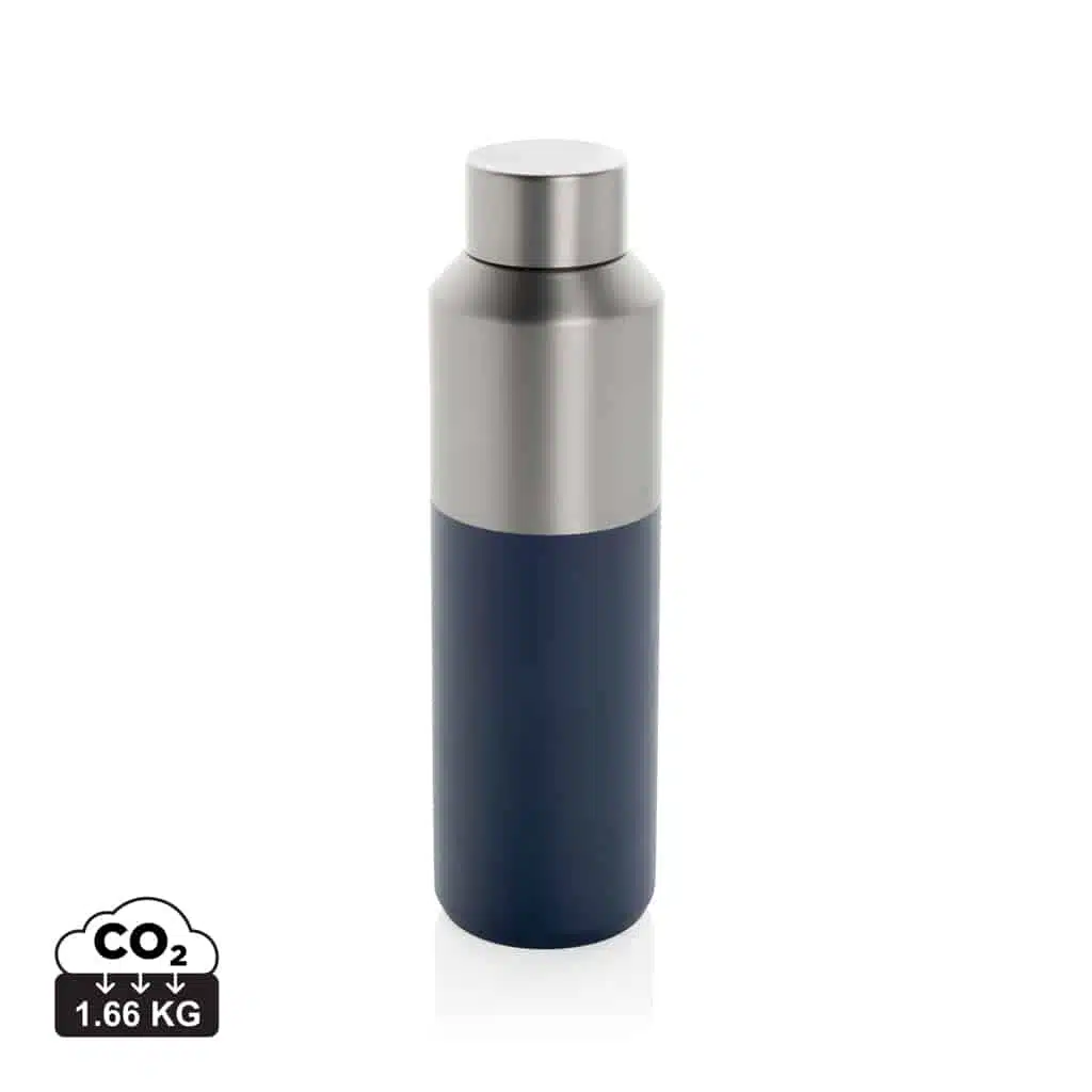 Bouteilles thermos durables couleur bleu marine en Acier inoxydable recyclé
