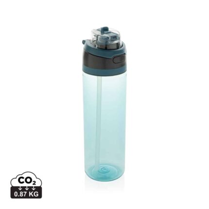 Bouteilles d'eau durables couleur bleu en rPET