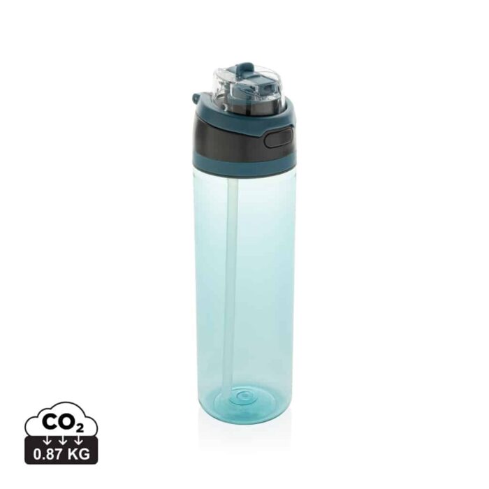 Bouteilles d'eau durables couleur bleu en rPET