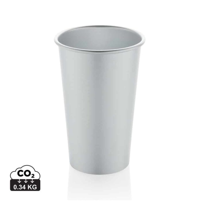 Tasses café & mugs durables couleur argent en Aluminium recycléde la marque XD Collection