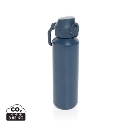 Bouteilles d'eau durables couleur bleu marine en Acier inoxydable recyclé