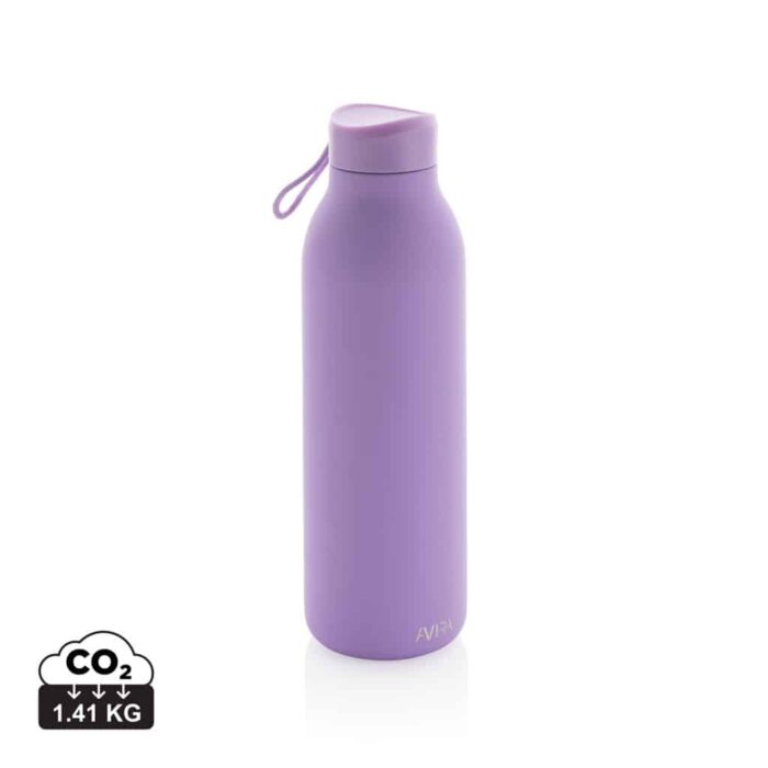 Bouteilles d'eau durables couleur violet en Acier inoxydable recyclé