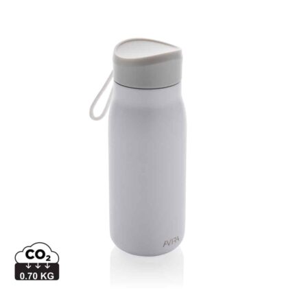 Bouteilles d'eau durables couleur blanc en Acier inoxydable recycléde la marque Avira