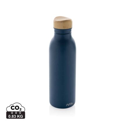 Bouteilles d'eau durables couleur bleu marine en Acier inoxydable recyclé