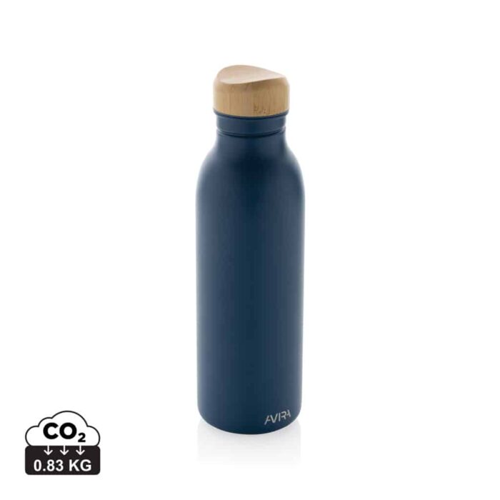 Bouteilles d'eau durables couleur bleu marine en Acier inoxydable recyclé
