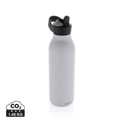 Bouteilles d'eau durables couleur blanc en Acier inoxydable recyclé