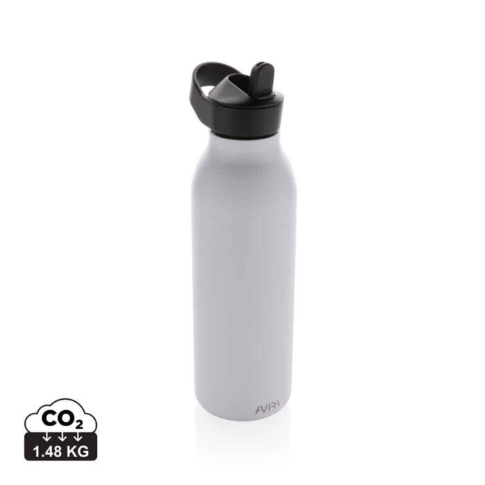 Bouteilles d'eau durables couleur blanc en Acier inoxydable recyclé