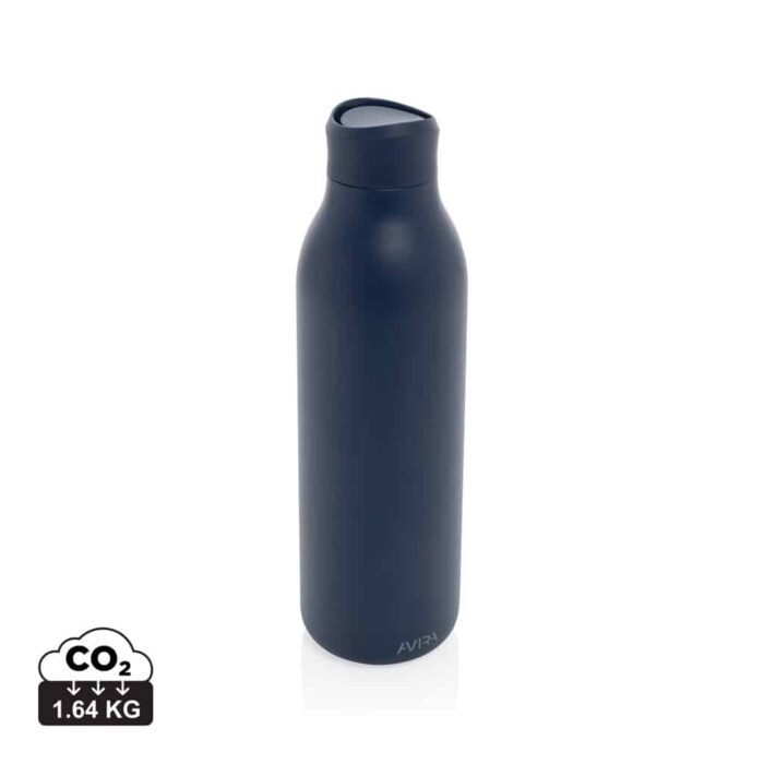 Bouteilles d'eau durables couleur bleu marine en Acier inoxydable recyclé