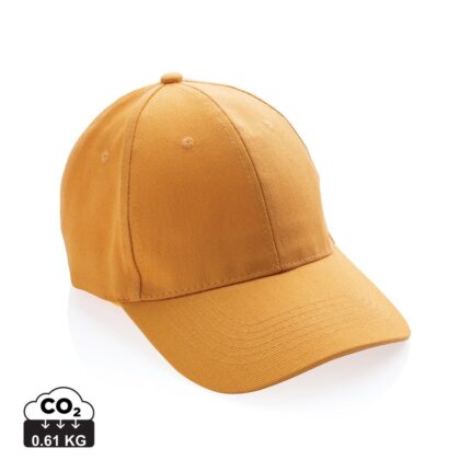Casquettes 6 panneaux durables couleur sundial orange en Coton recycléde la marque XD Collection