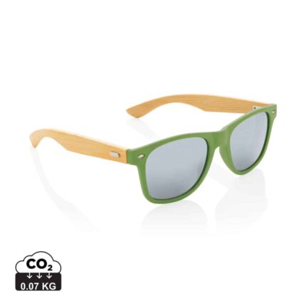 Lunettes à soleil durables couleur vert en rPC
