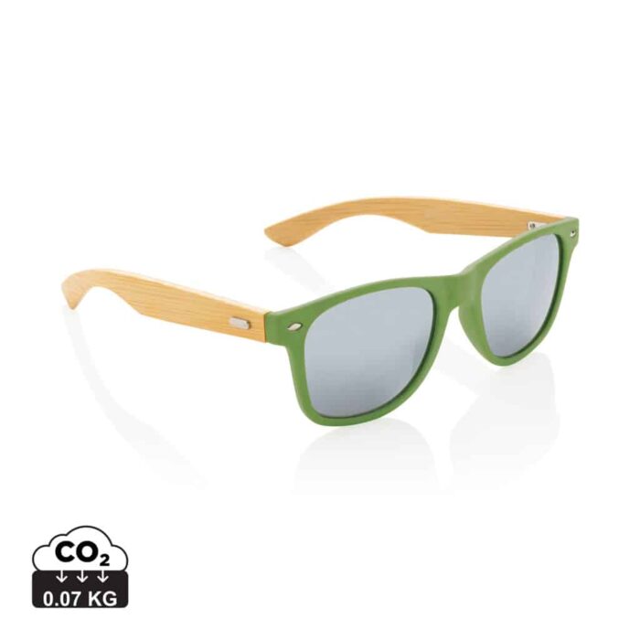 Lunettes à soleil durables couleur vert en rPC
