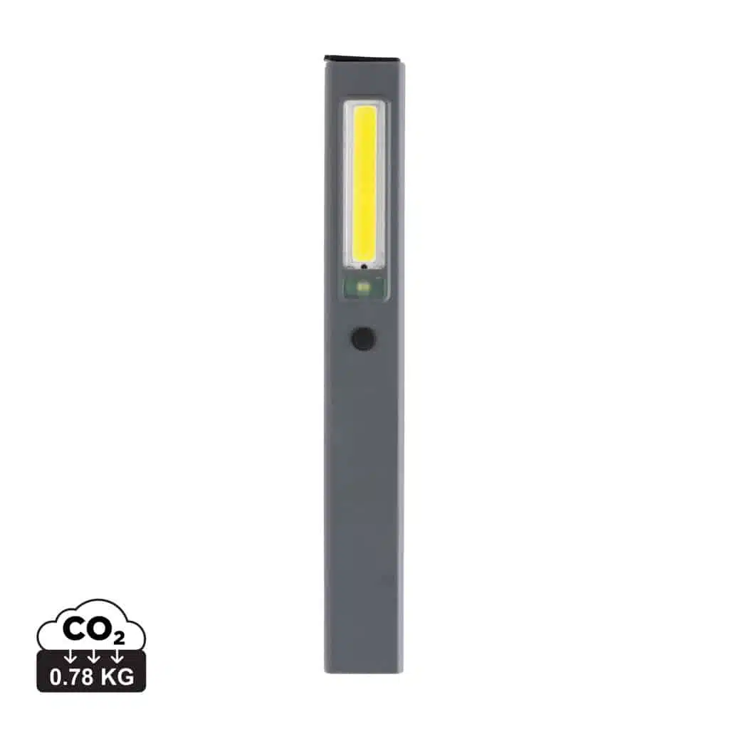 lampe_de_travail_durables_gearx_abs_recyclé_gris Lampe d'inspection USB rechargeable en plastique RCS Gear X – Image 1