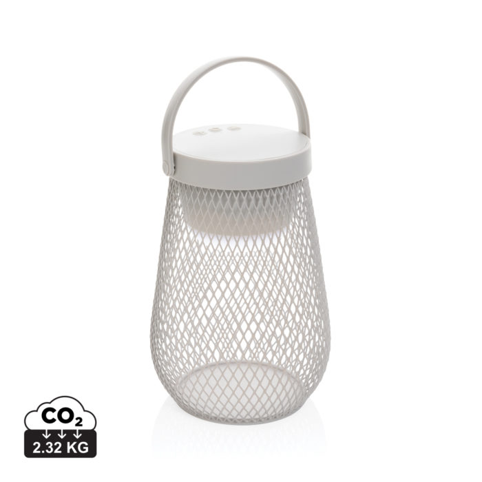 Lampes de table durables couleur gris en ABS recycléde la marque XD Xclusive