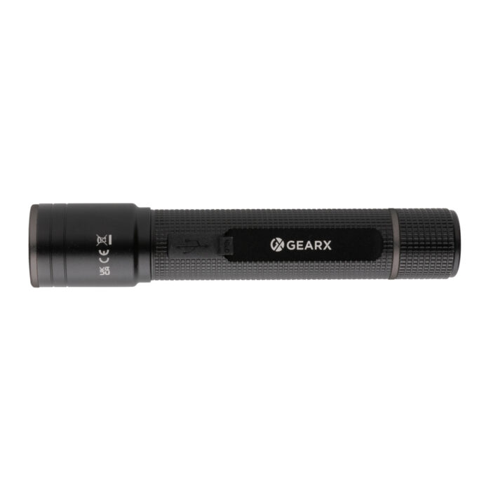 Lampe torche 3W rechargeable par USB en alu RCS Gear X – Image 3