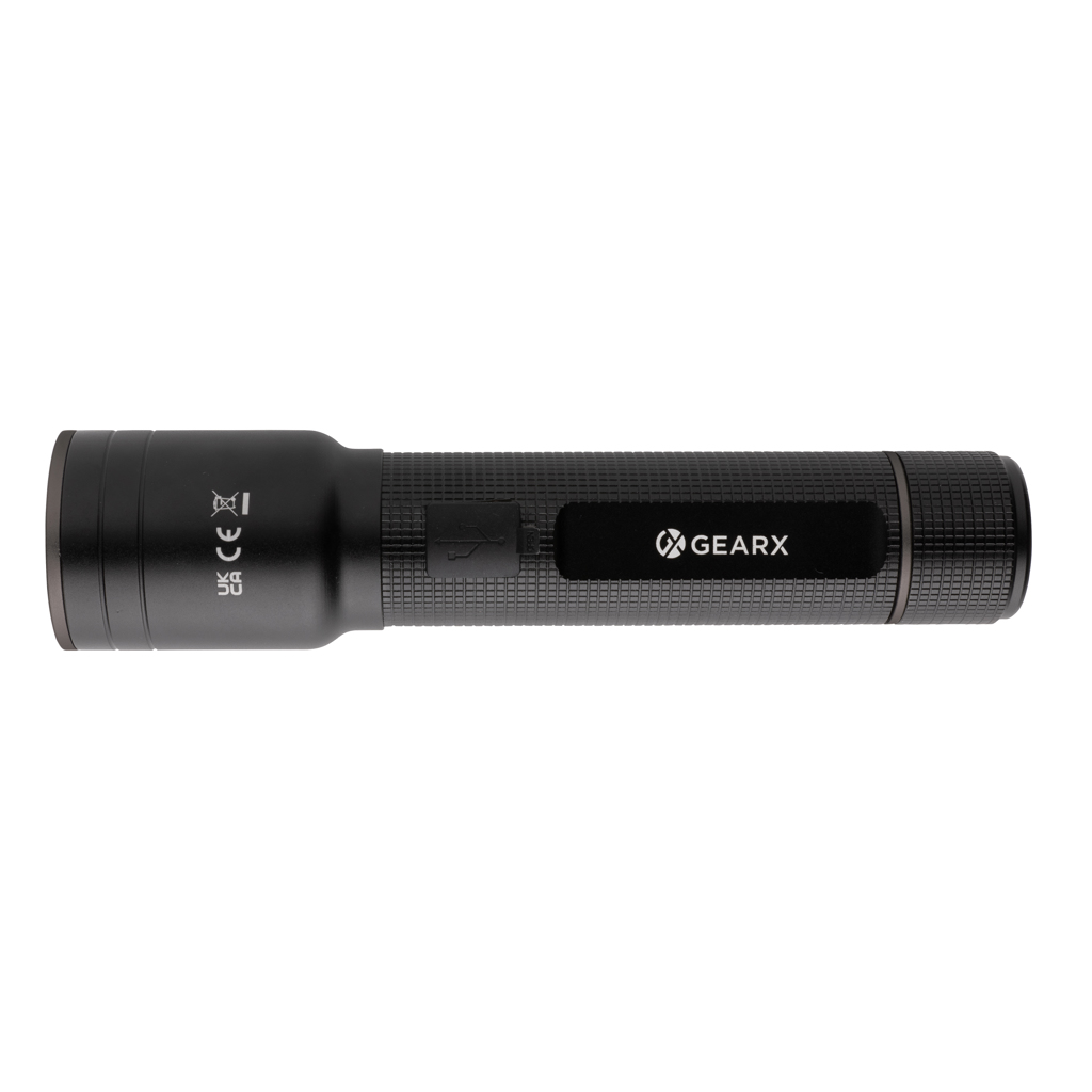 P513.931__B_2__8ddcbb649d664e66ac79b390cda27a56 Torche robuste rechargeable par USB en aluminium recyclé RCS – Image 3