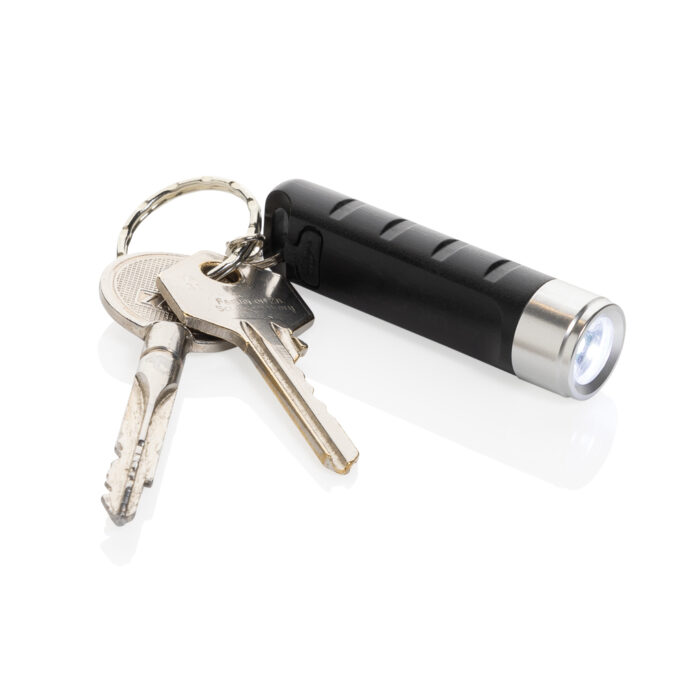 Porte-clés lampe torche charge USB en plastique RCS Globix – Image 3
