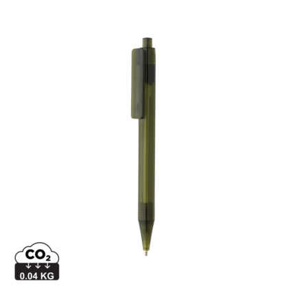 Stylos en plastique durables couleur vert en rPETde la marque XD Collection