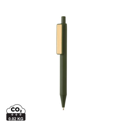 Stylos en plastique durables couleur vert en ABS recyclé