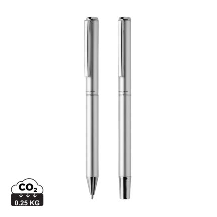 Stylos en métal durables couleur argent en Aluminium recyclé