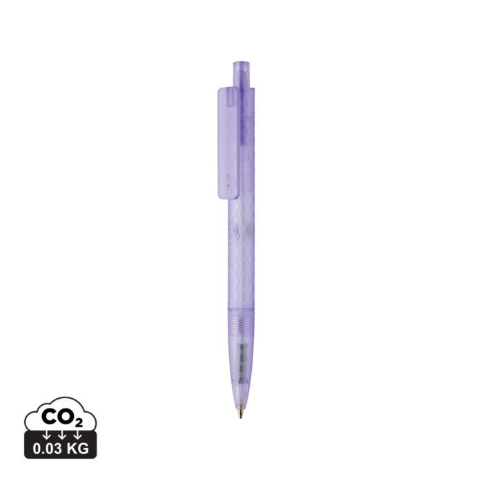 Stylos en plastique durables couleur violet en rPCde la marque XD Collection