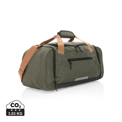 Sacs weekend sport durables couleur vert en rPET
