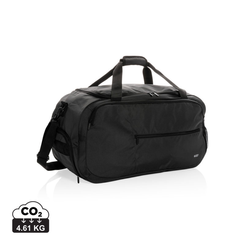 Sacs weekend sport durables couleur noir en rPET