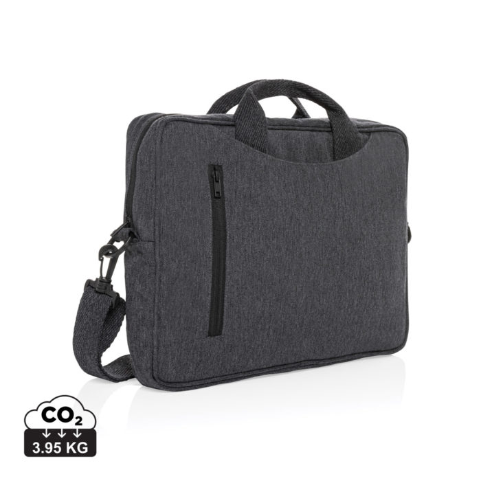 Sacs ordinateur Executive durables couleur antracite en Coton recycléde la marque XD Collection