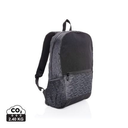 Sac à dos ordinateur durables couleur noir en rPETde la marque XD Collection