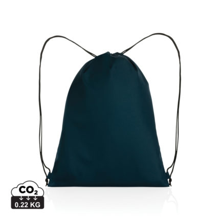 Sacs à cordon durables couleur bleu marine en rPETde la marque XD Collection