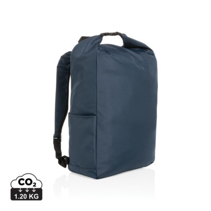 Sacs à dos basic durables couleur bleu marine en rPETde la marque XD Collection