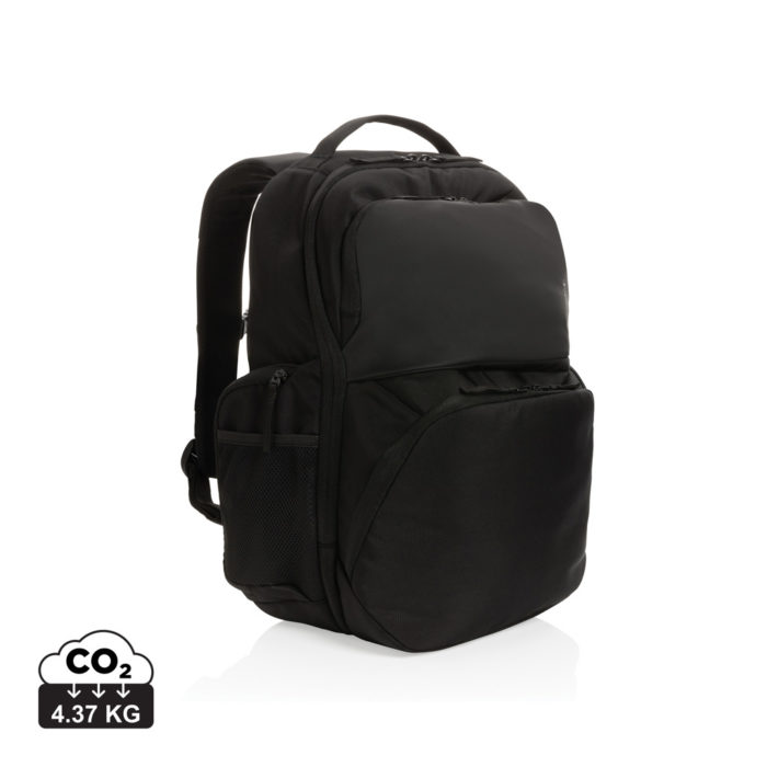 Sac à dos ordinateur durables couleur noir en rPET