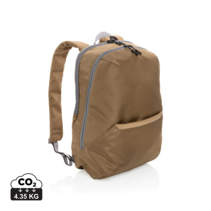 Sac à dos ordinateur durables couleur kaki en rPET